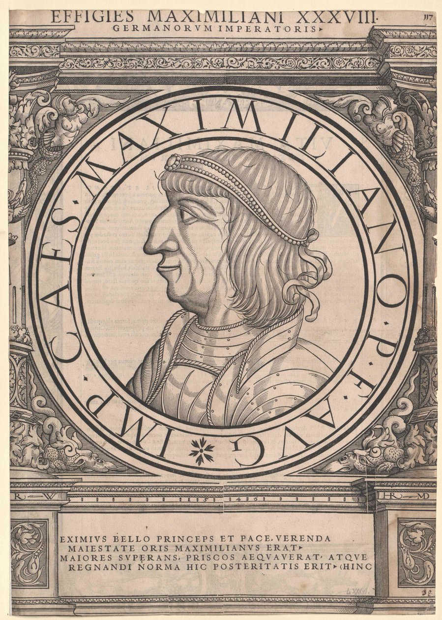 I. Maximilián római császár (nyomtatás) alkotó: Rudolph Wyssenbach