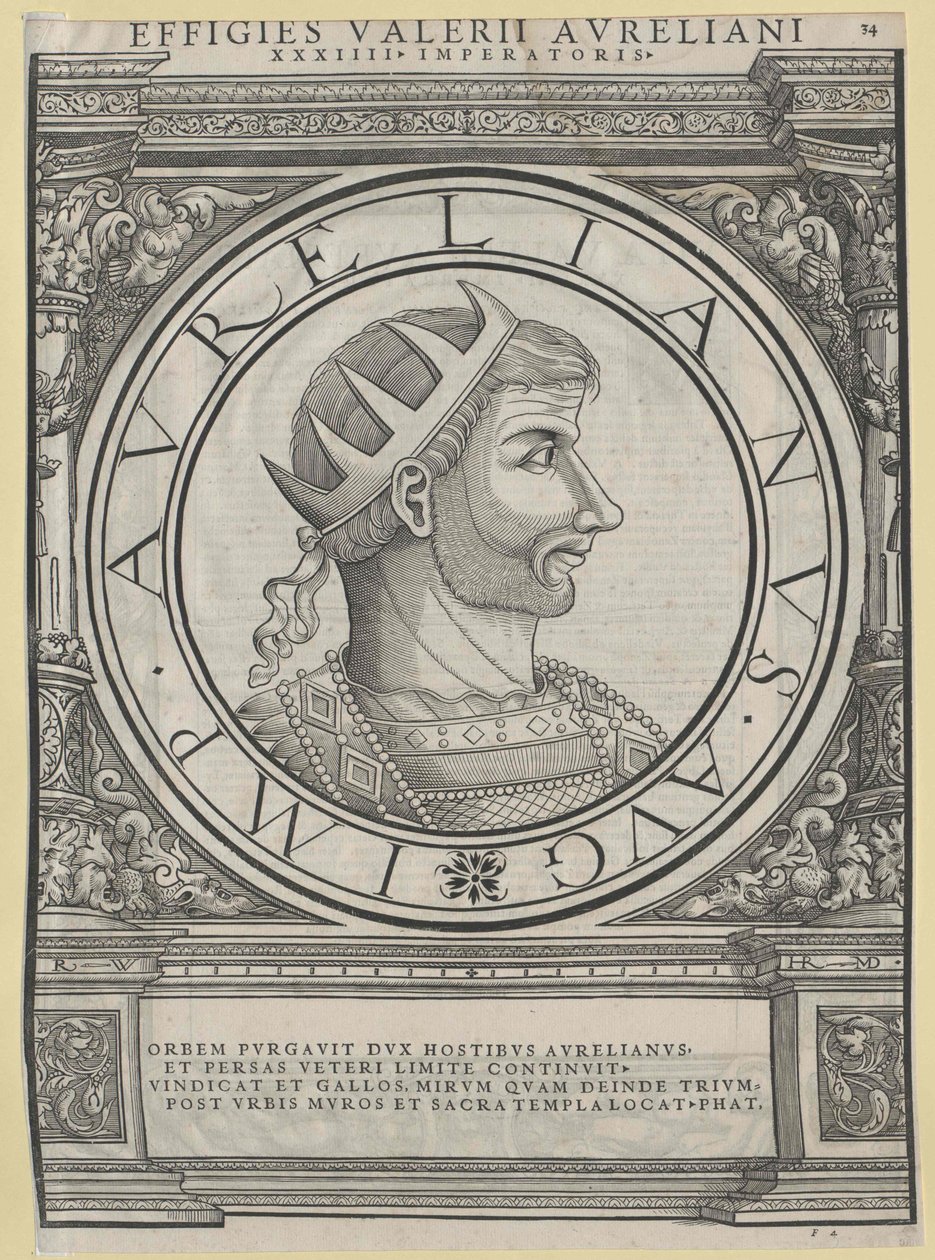 Aurelianus római császár (nyomtatás) alkotó: Rudolph Wyssenbach