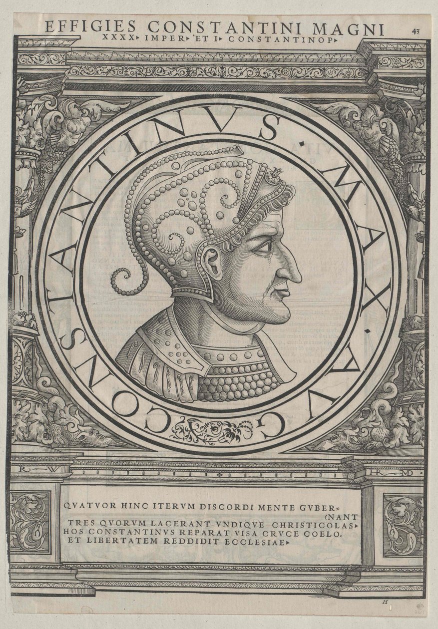 Nagy Konstantin római császár (nyomtatás) alkotó: Rudolph Wyssenbach