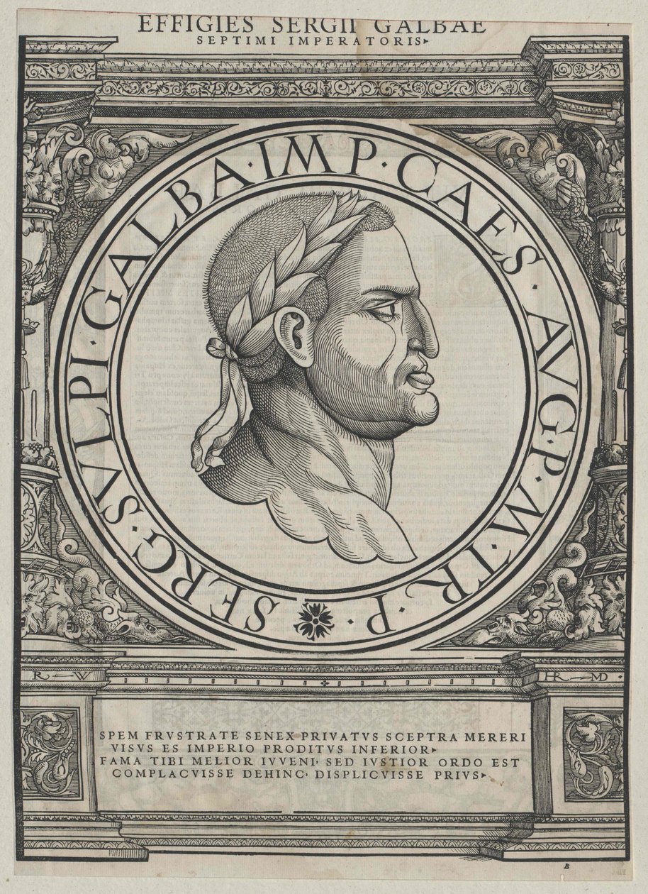 Galba római császár (nyomtatás) alkotó: Rudolph Wyssenbach