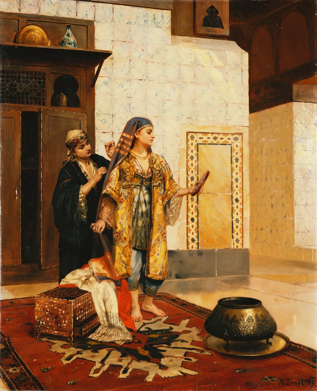 A fürdő után, alkotó: Rudolphe Ernst