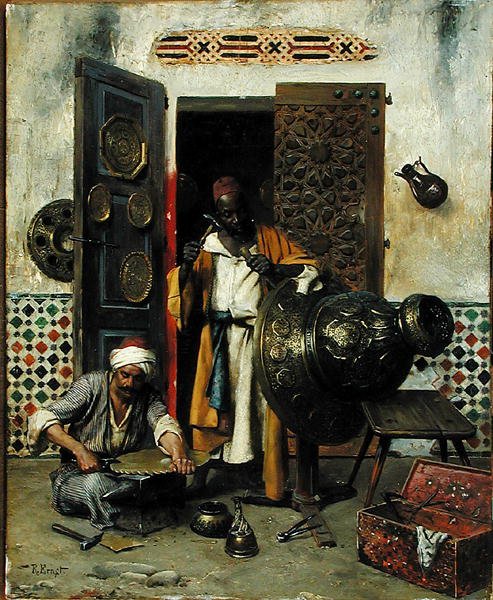 A fémmunkás, 1888 körül (olaj, panel) alkotó: Rudolphe Ernst
