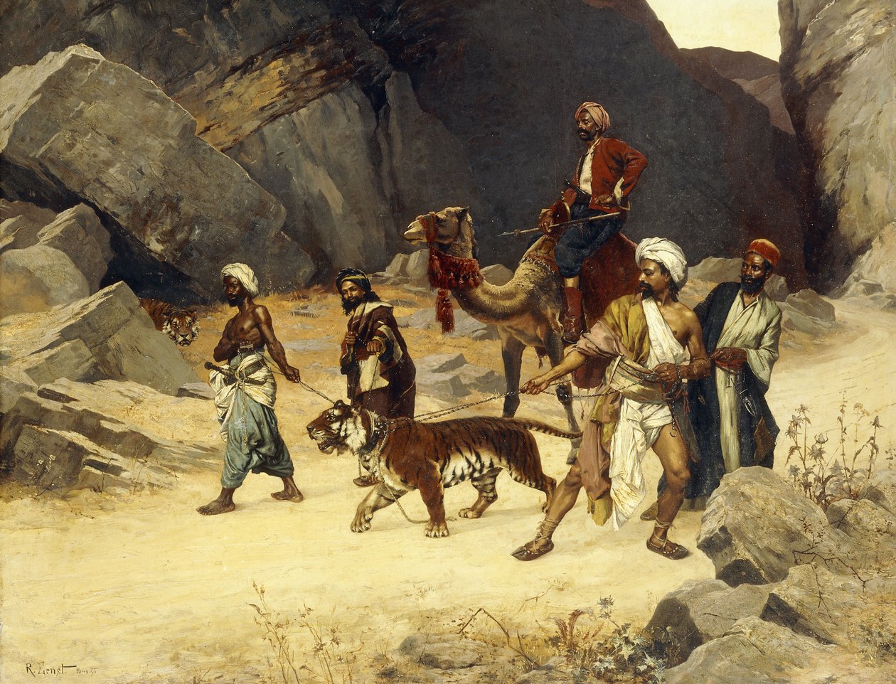 A tigrisvadászat, 1896 alkotó: Rudolphe Ernst