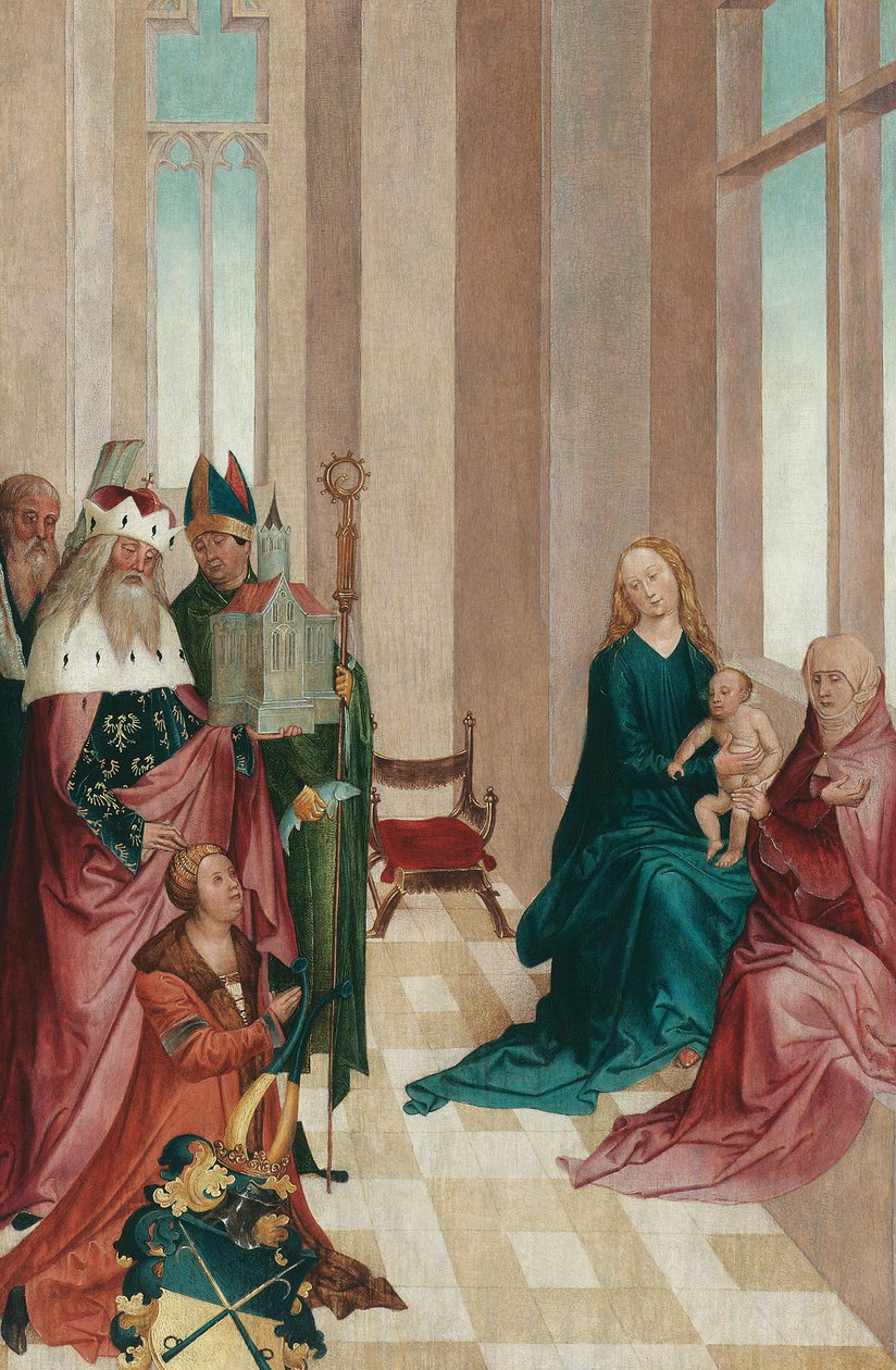 Fogadalmi tábla St. Anna Selbdritt és Saints Leopold, Ulrich és Andreas alkotó: Rueland Frueauf d. J.
