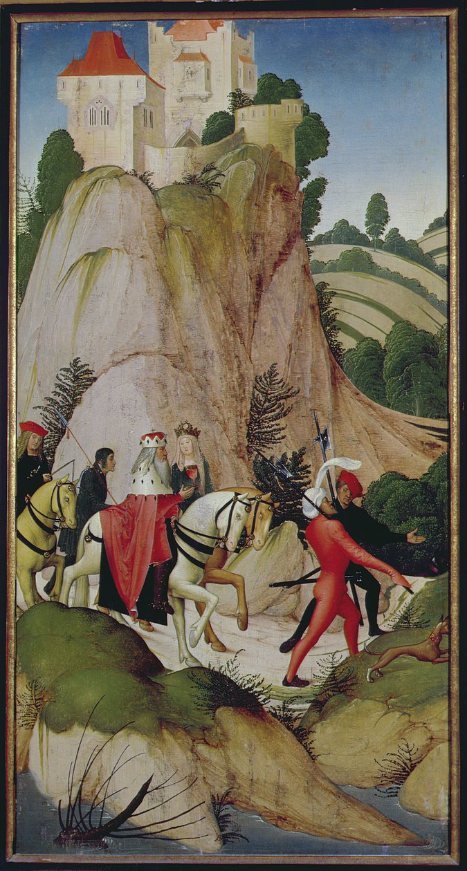 Jelenet a Szent Lipót legendájából, 1505 (tempera a panelen) alkotó: Rueland, the Younger Frueauf