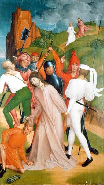 Krisztus letartóztatása, a Passió sorozatból (tempera a panelen) alkotó: Rueland the Younger Frueauf