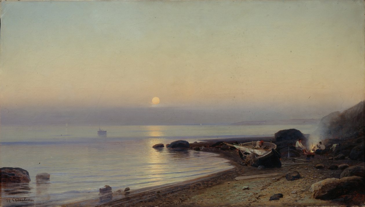 A tengerparton, 1882 alkotó: Rufim Gavrilovich Sudkovsky
