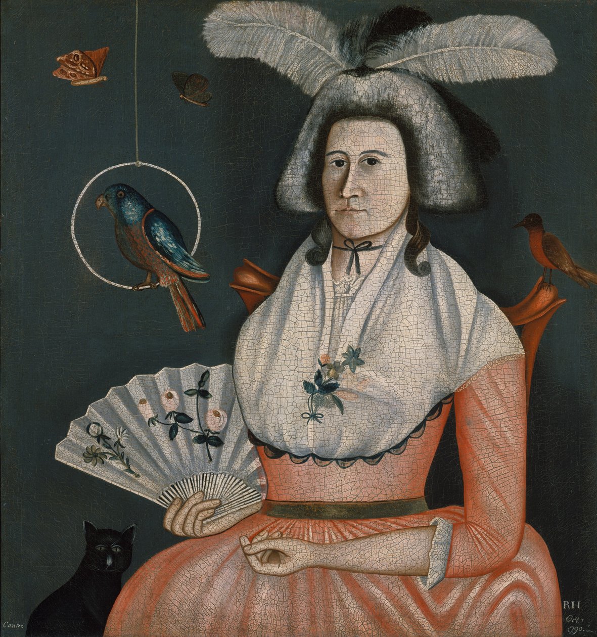 Molly Wales Fobes, 1790. alkotó: Rufus Hathaway