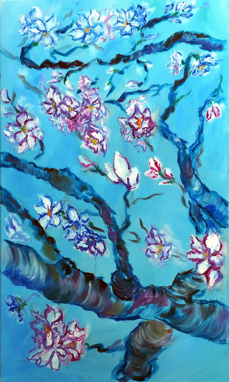 Eternal Blossoms Triptychon - középső, 2024 (olaj, vászon) alkotó: Ruslana Levandovska