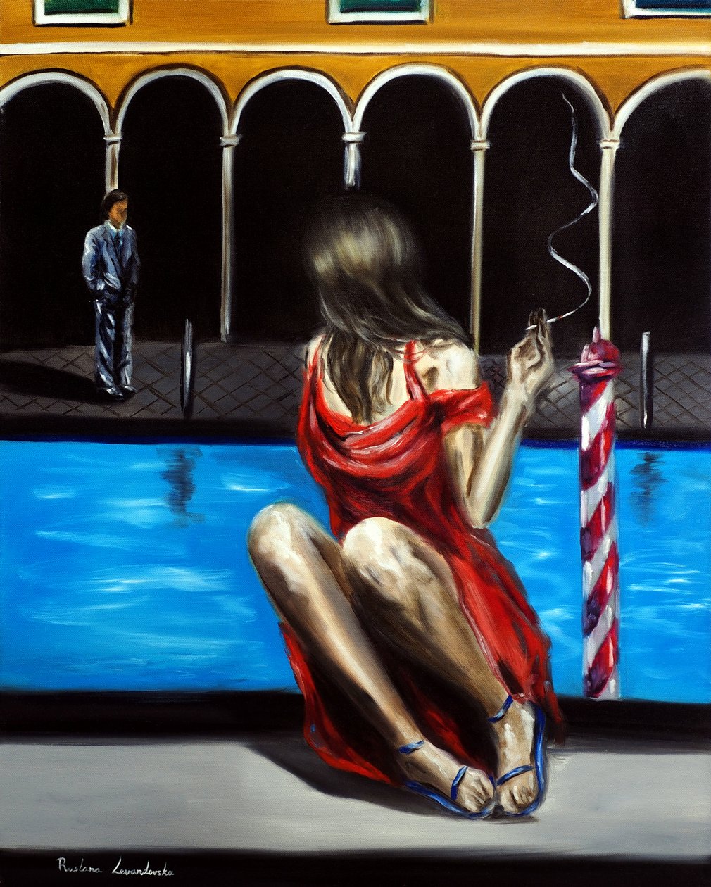 Szerelem Velencében, 2025 (olaj, vászon) alkotó: Ruslana Levandovska