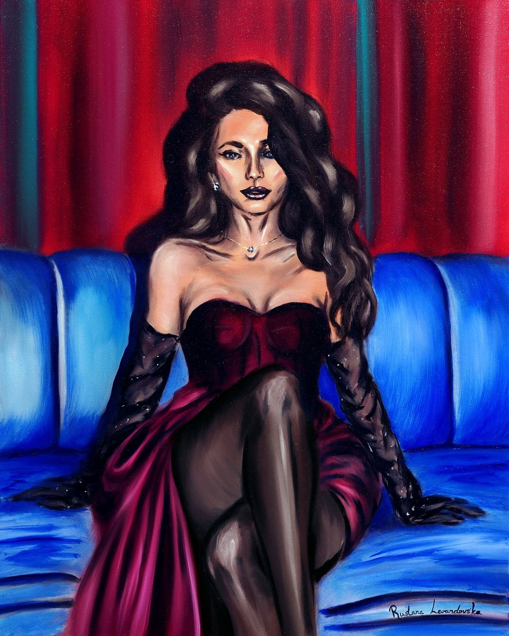 Midnight Glamour, 2024 (olaj, vászon) alkotó: Ruslana Levandovska