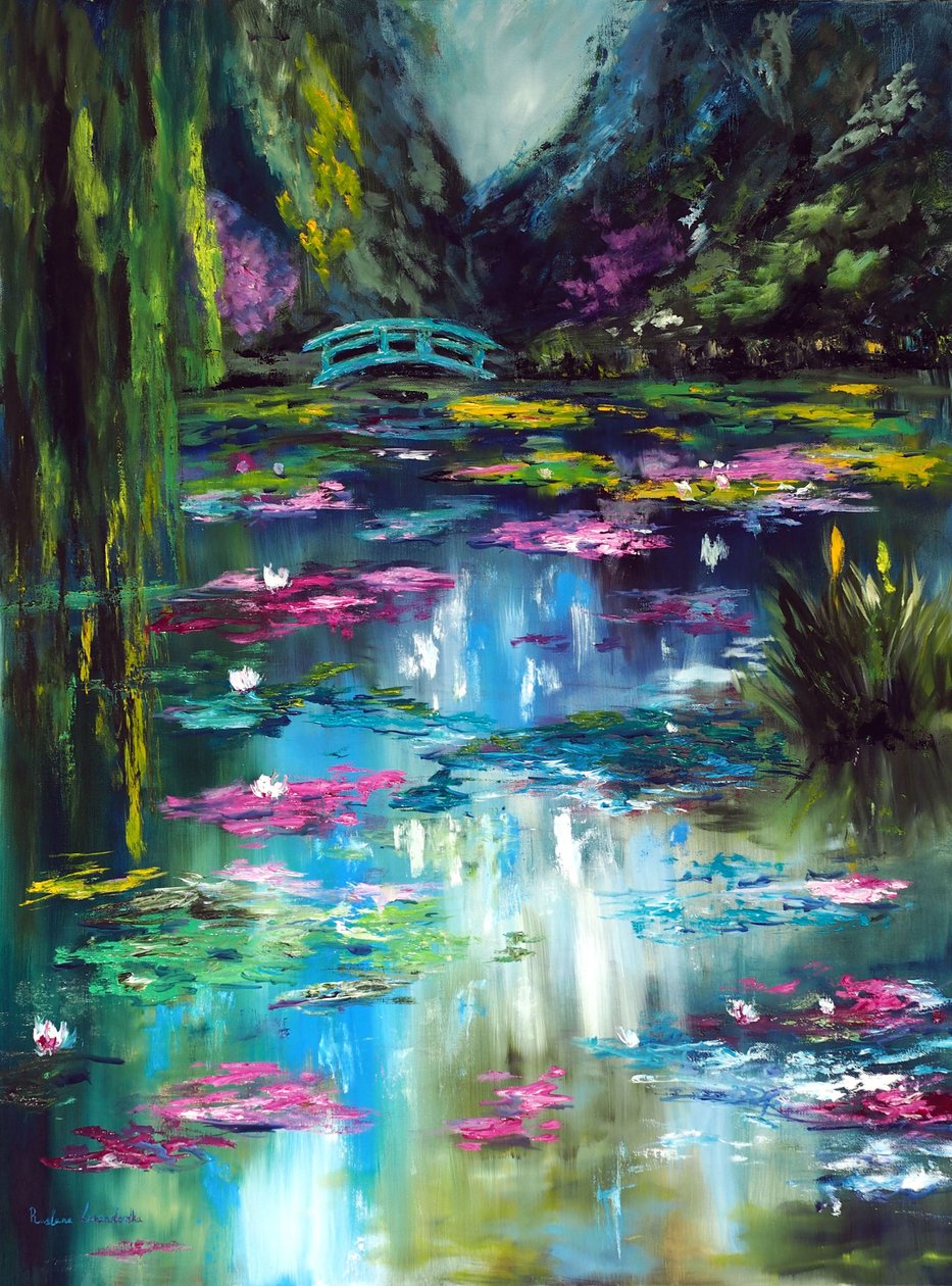 Monet Japán kert Giverny, 2021 (olaj, vászon) alkotó: Ruslana Levandovska