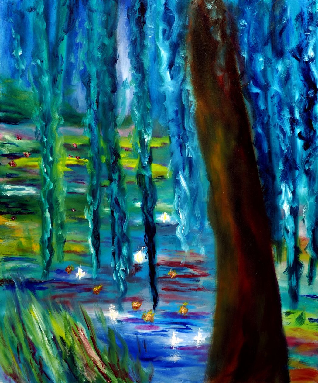 Monet Japán kert Givernyben Jobb oldali tábla, 2024 (olaj, vászon) alkotó: Ruslana Levandovska
