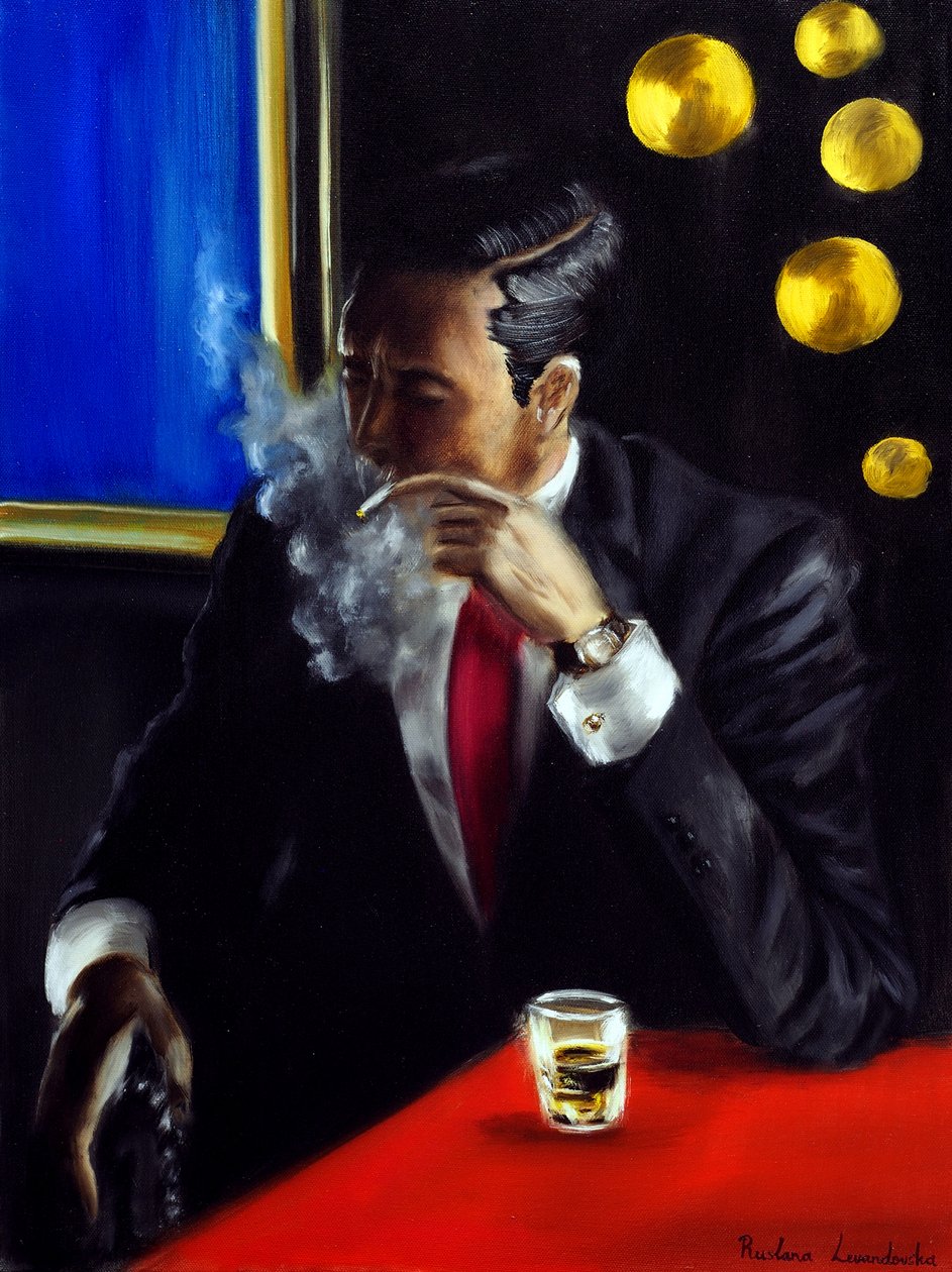 Noir Reflection, 2024 (olaj, vászon) alkotó: Ruslana Levandovska