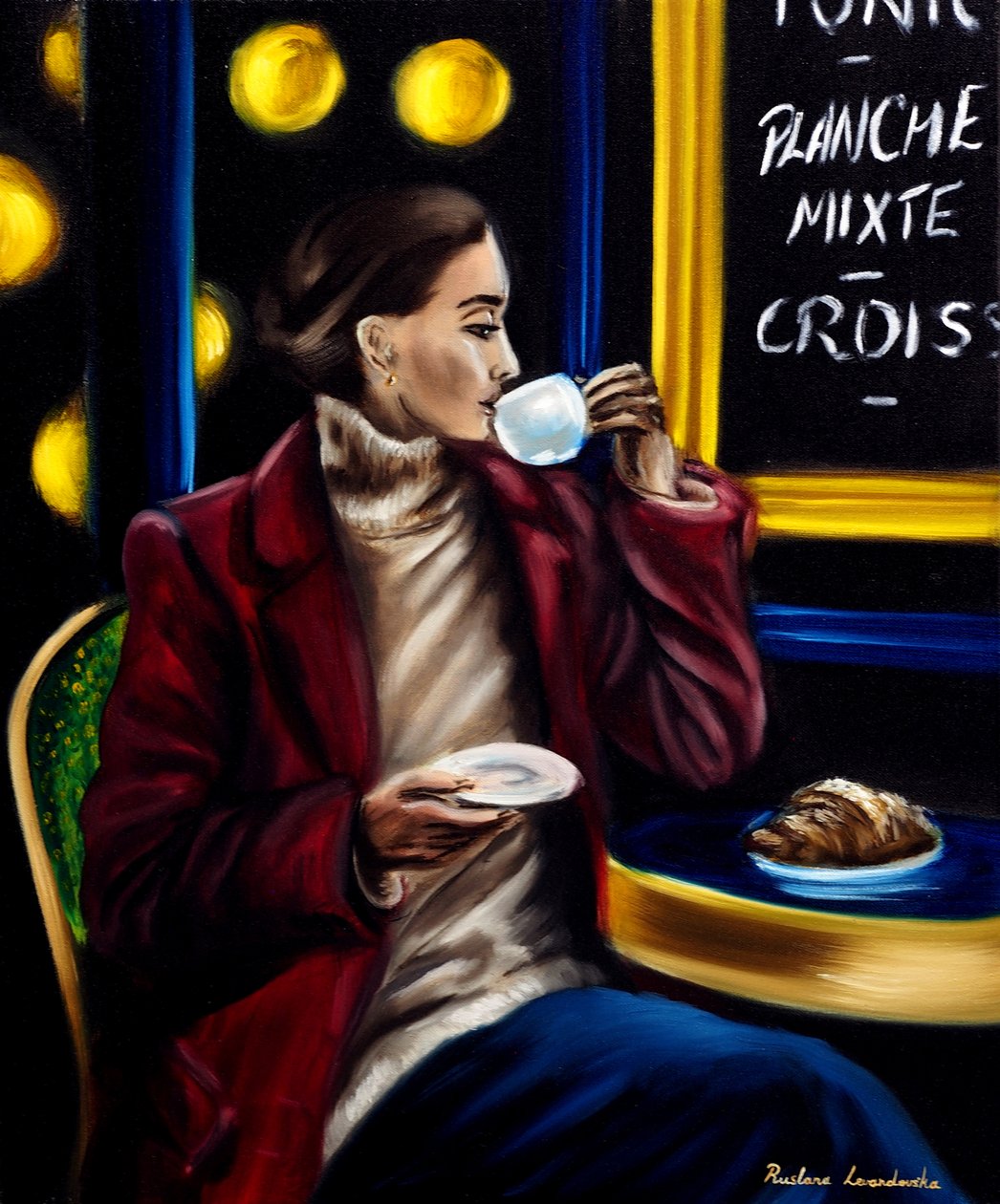 Savouring Paris, 2024 (olaj, vászon) alkotó: Ruslana Levandovska
