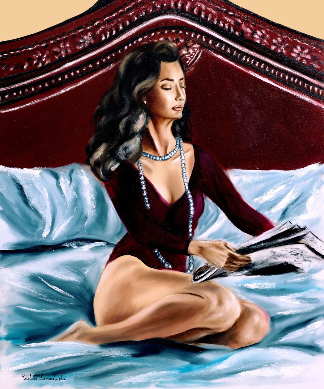 Az olvasó II, 2023 (olaj, vászon) alkotó: Ruslana Levandovska