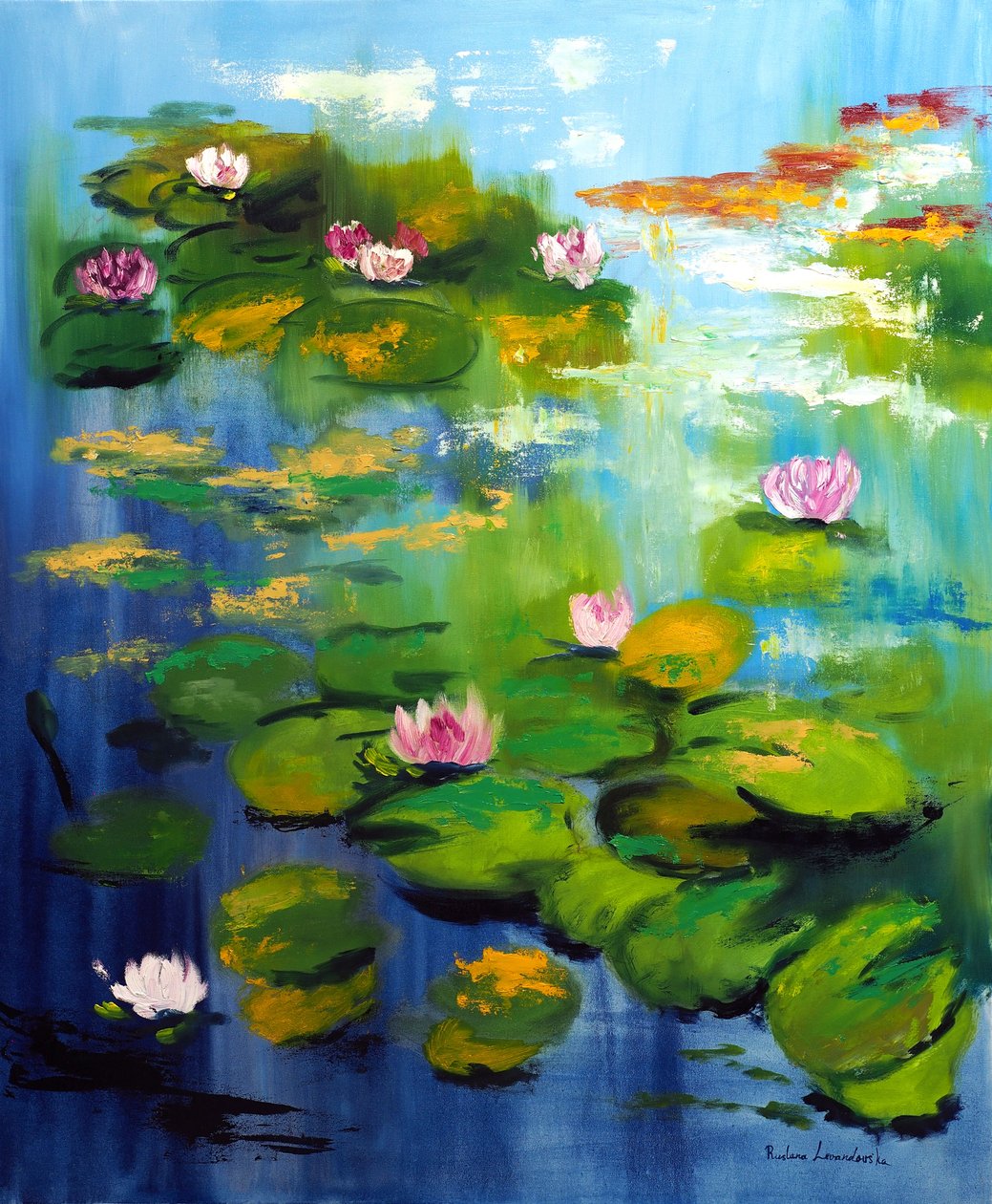 Monet kertjének tavirózsái, 2021 (olaj, vászon) alkotó: Ruslana Levandovska