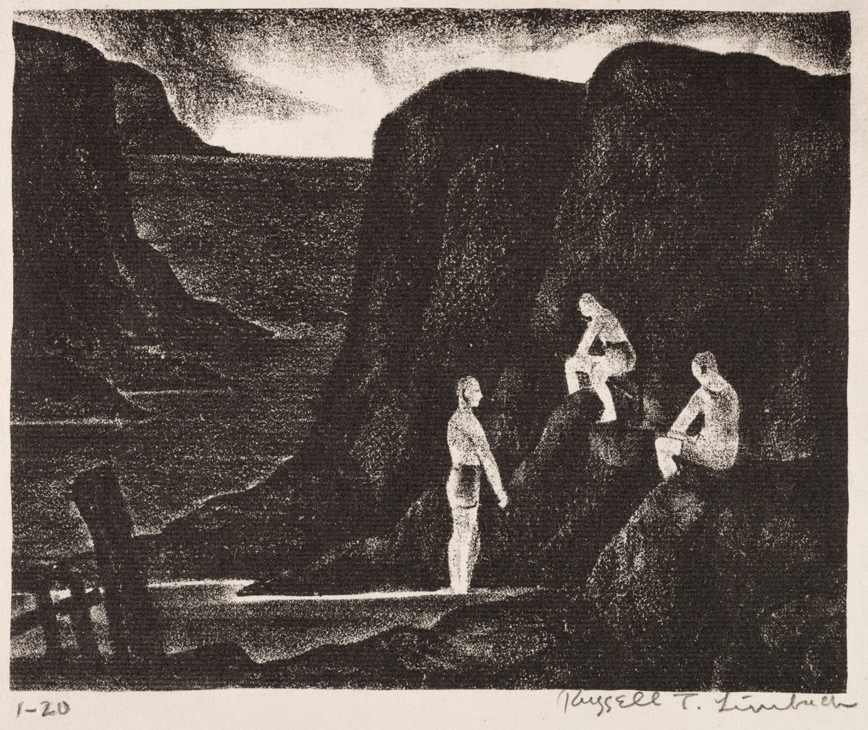 A fürdőzők alkotó: Russell T. Limbach