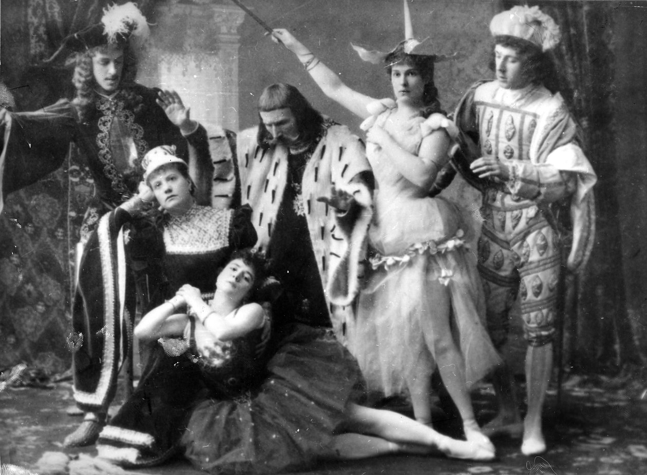 Jelenet Csajkovszkij A Csipkerózsika című balettjének első előadásából a Mariinszkij Színházban, Carlotta Brianzával az Aurora részében, 1890 alkotó: Russian Photographer