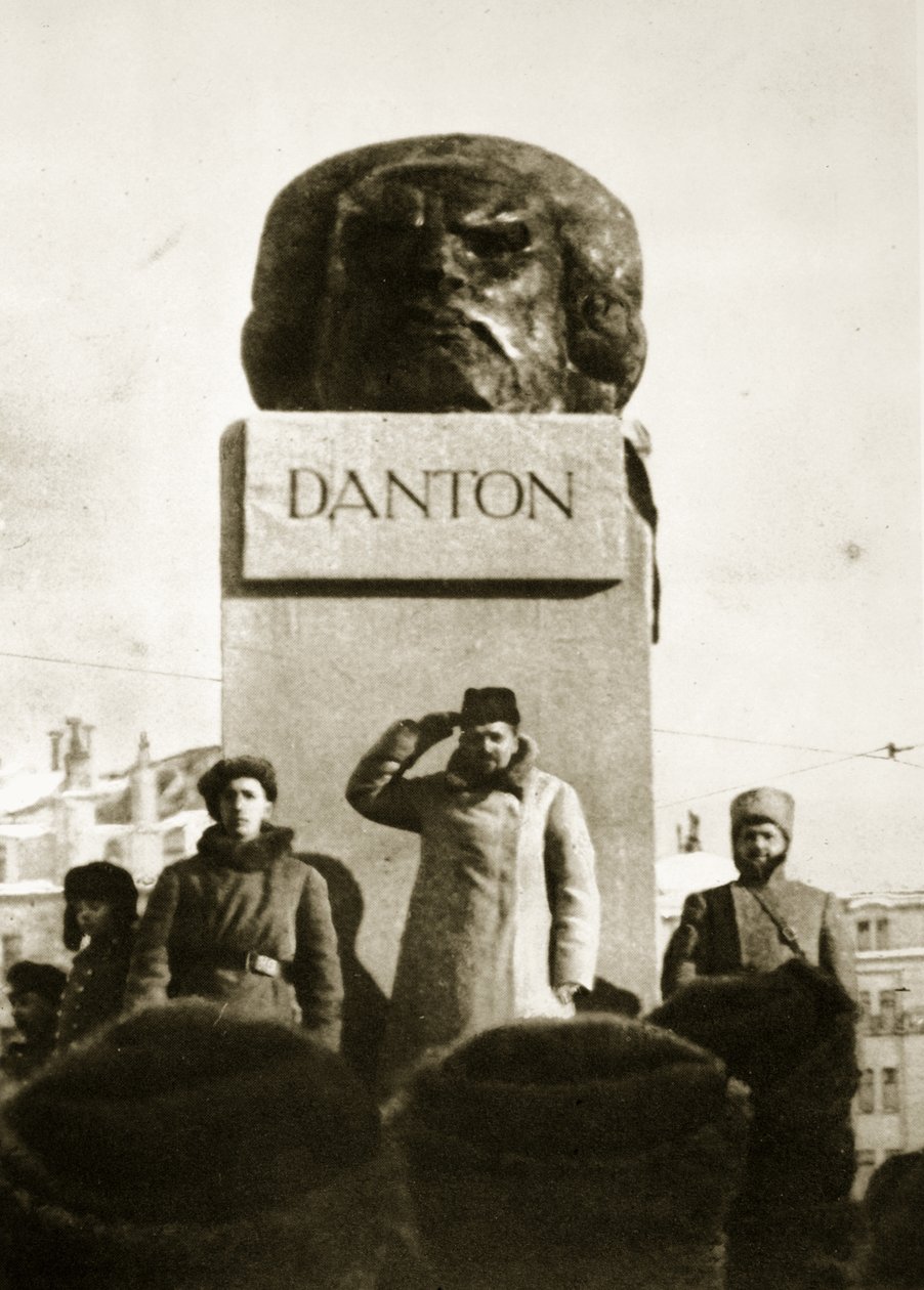 Lenin a Danton-emlékmű felavatása, Moszkva, 1919 (szépia fotó) alkotó: Russian Photographer