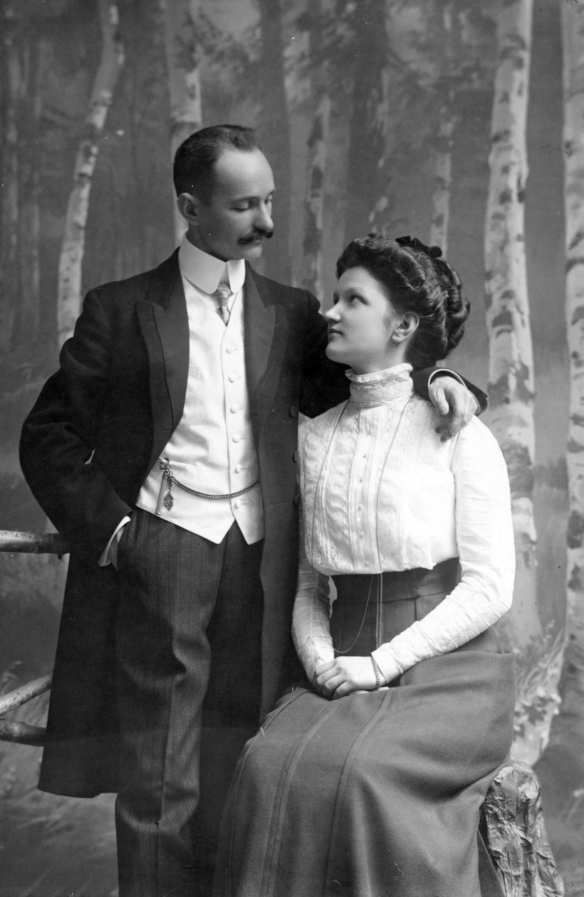 Pavel Zsukov feleségével Annával, késő C19 alkotó: Russian Photographer