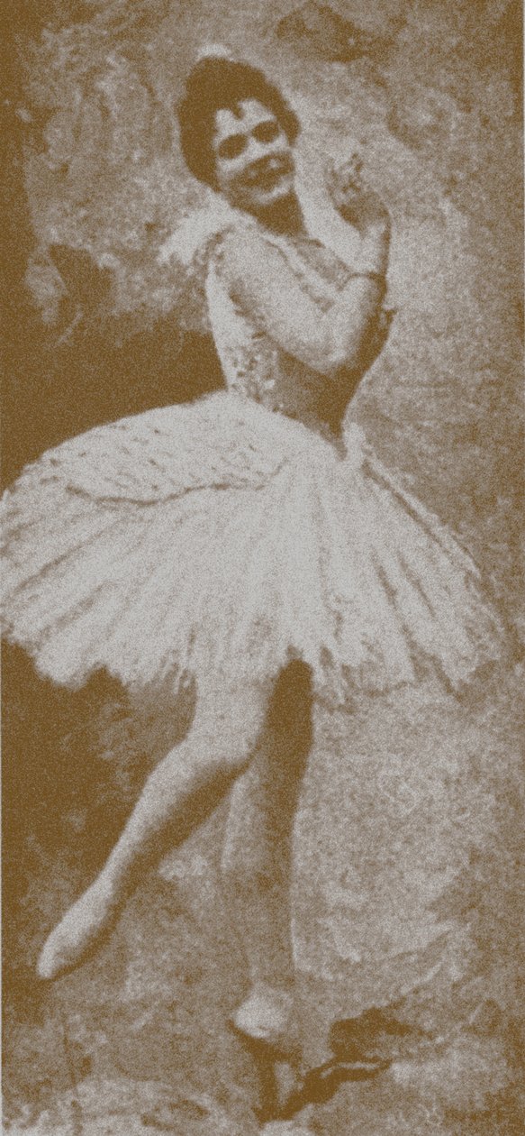 Pierina Legnani mint Odette, Marius Petipa és Lev Ivanovs Hattyúk tava újjáéledése, Szentpétervár, 1895 alkotó: Russian Photographer
