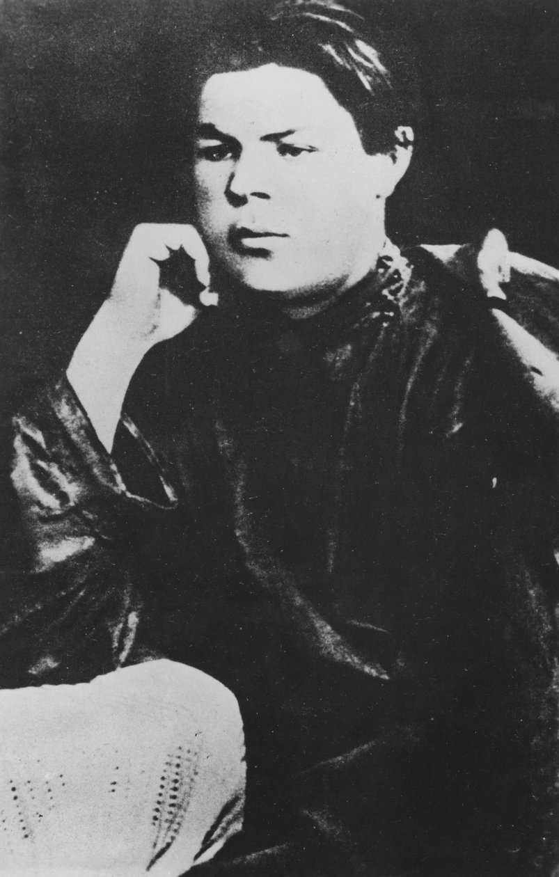 Alekszej Maximovics Peshkov, Makszim Gorkij néven ismert portréja, 1887 alkotó: Russian Photographer