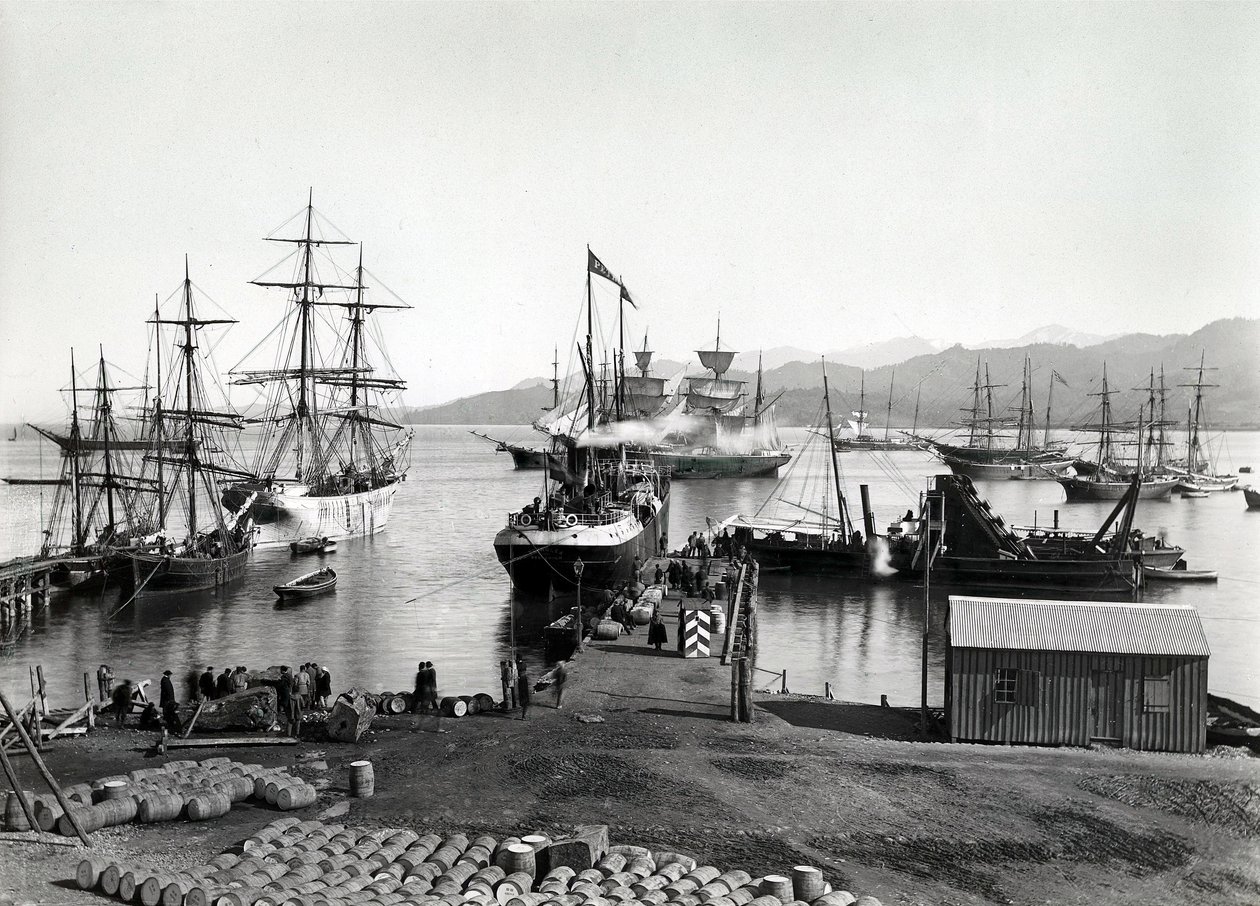 Szállítás a Néván, Szentpétervár, 1880 körül alkotó: Russian Photographer