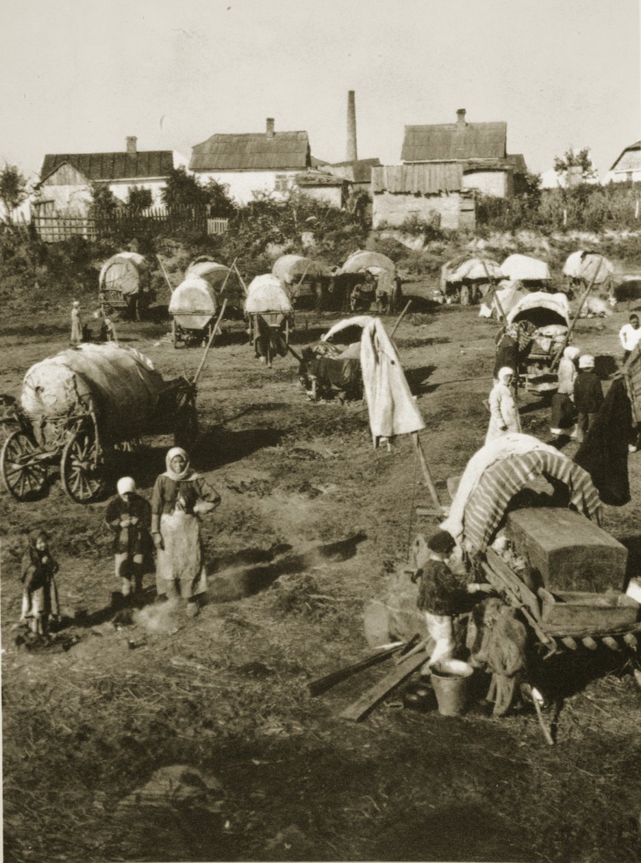 A lengyel emigráns exodus (szépia fotó) alkotó: Russian Photographer