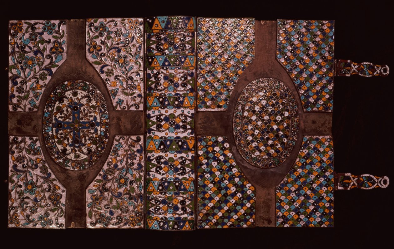 Könyvborító (cloisonne zománc) alkotó: Russian School