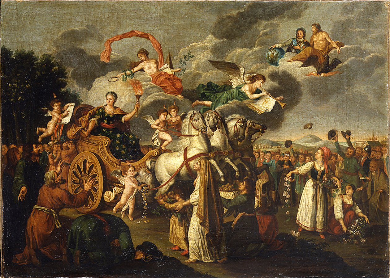 II. Katalin Oroszországon keresztül utazik, 1787 alkotó: Russian School