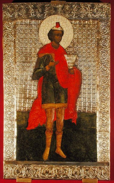Dániel próféta ikonja, moszkvai iskola (tempera és ezüst aranyozás panelen) alkotó: Russian School