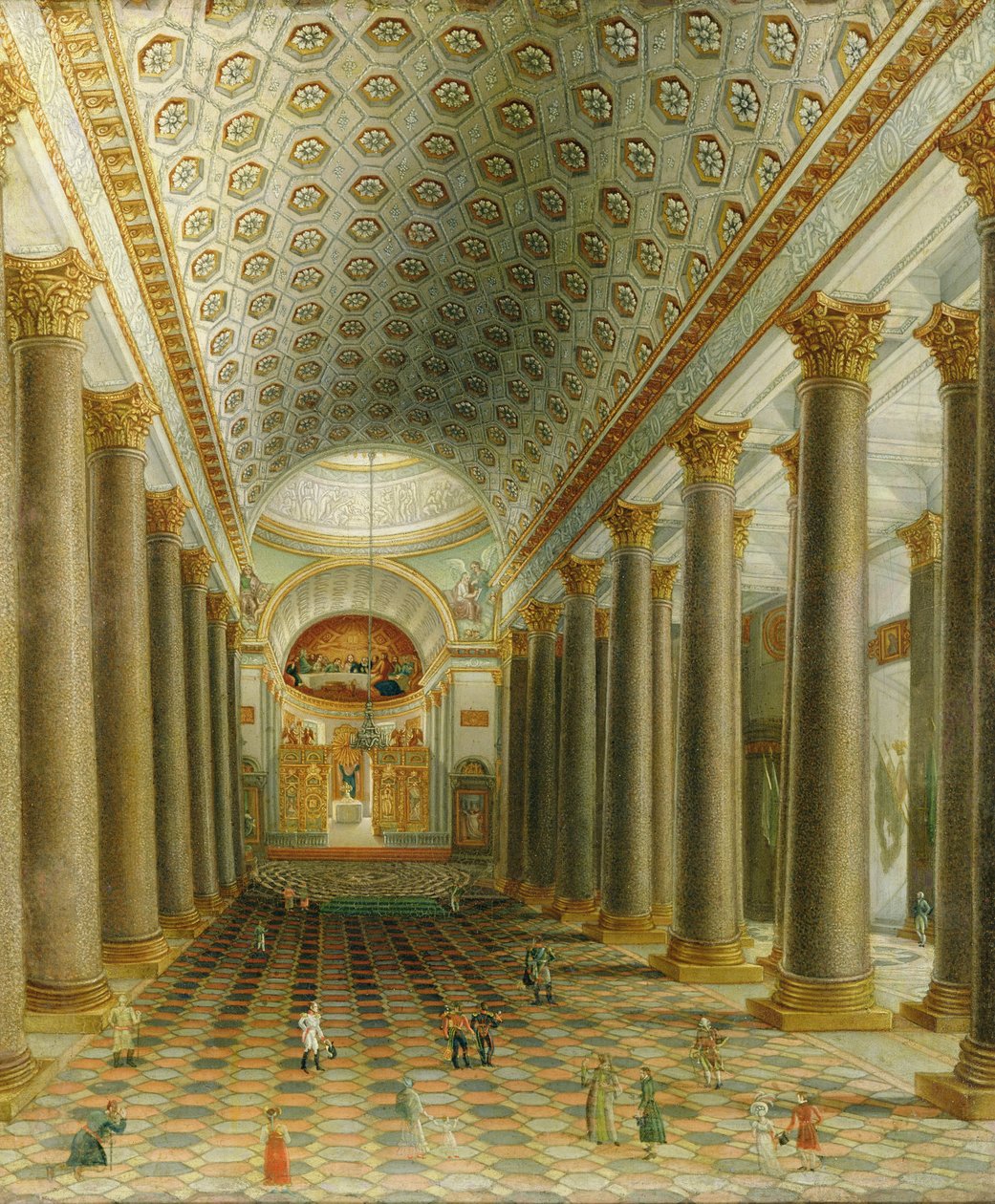Belső nézet a kazanyi székesegyház Szentpéterváron alkotó: Russian School