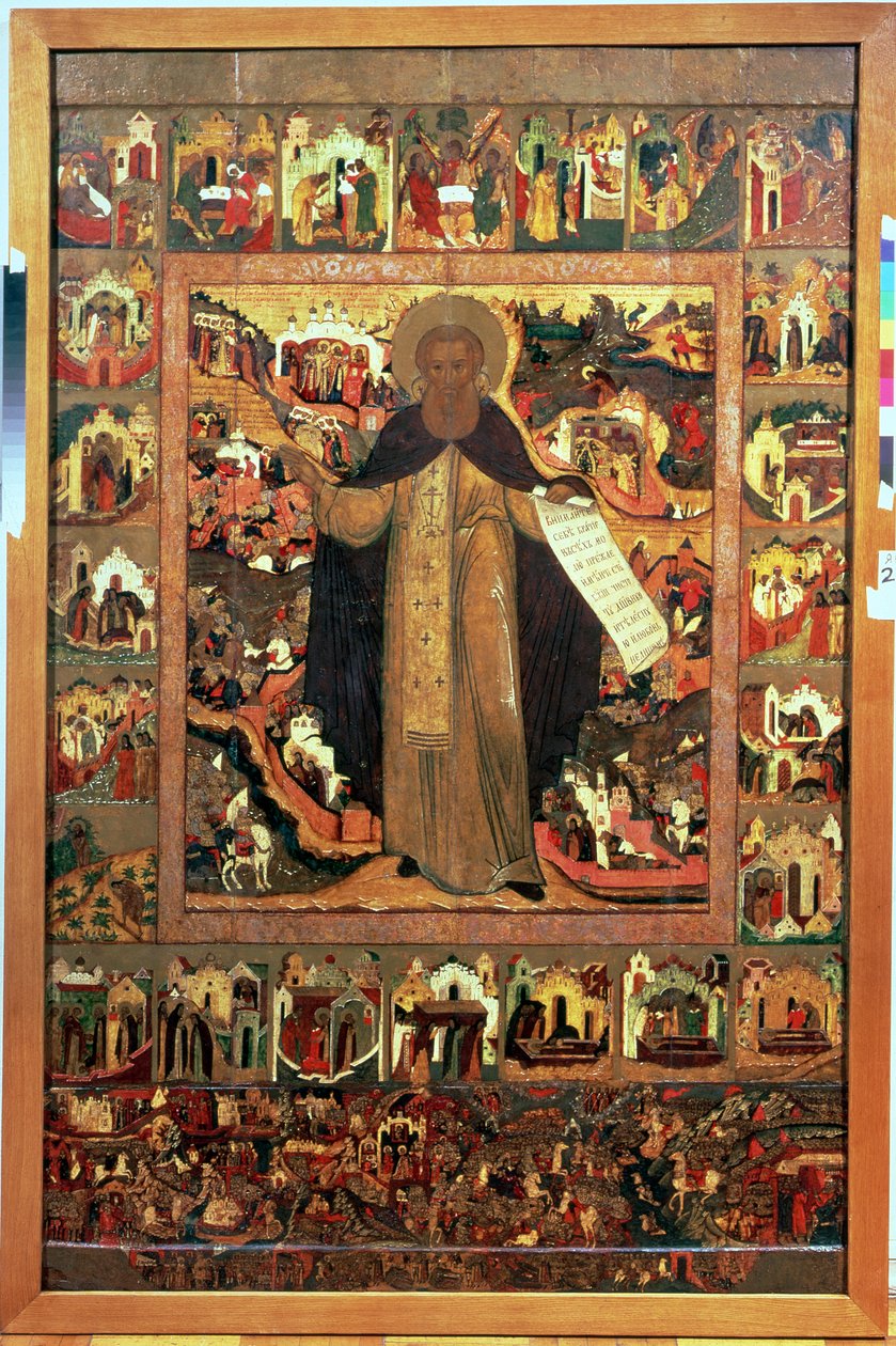 Radonyezsi Szent Szergiusz élete, 1640-es évek (tempera a táblán) (részletesen lásd: 140823) alkotó: Russian School
