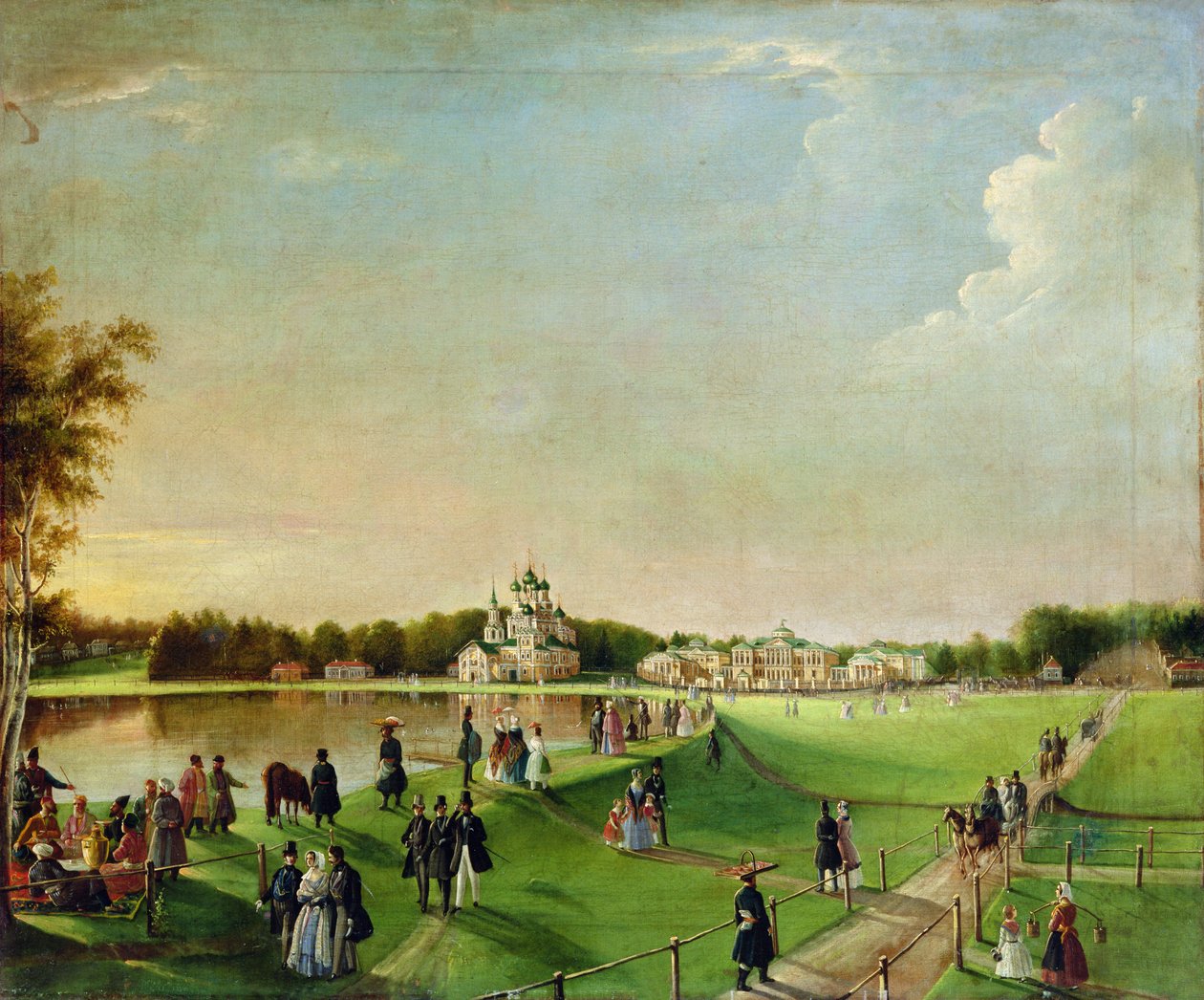 Nyilvános mulatság Osztankinóban, 1840-es évek alkotó: Russian School