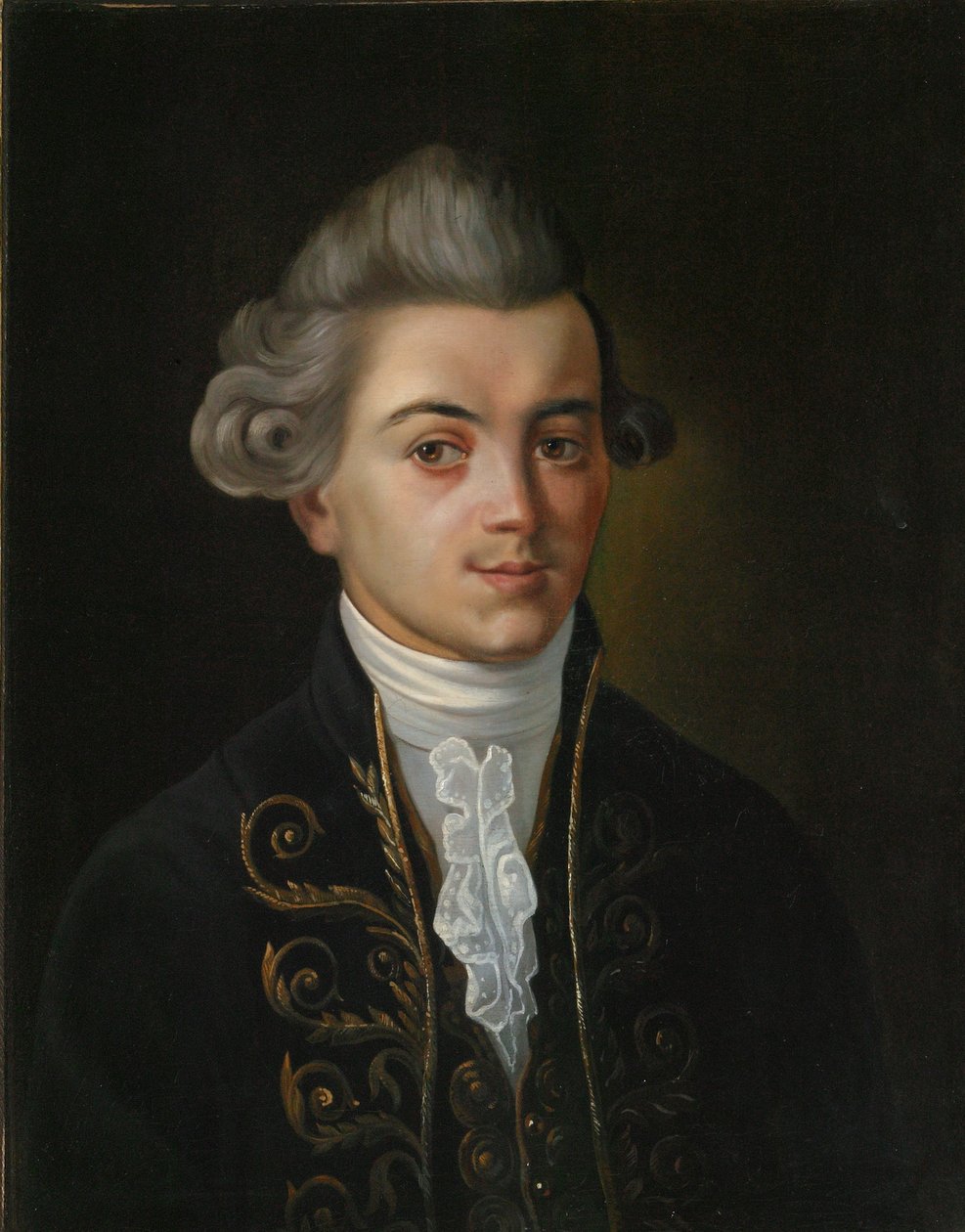 Ivan Khemnitser fabulista portréja, 1745-1784, 19. századi orosz festészet. alkotó: Russian Master.