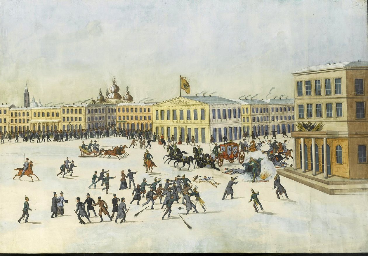 Sándor meggyilkolása 1881. március 13-án, 1881-1882 alkotó: Russian Master
