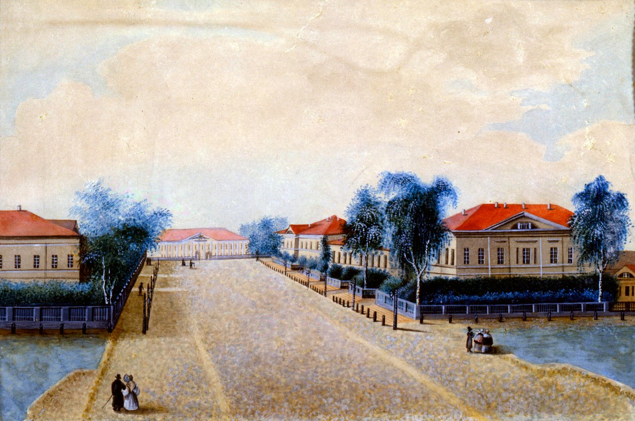 A tveri kincstár látképe, 1830-as évek alkotó: Russian Master