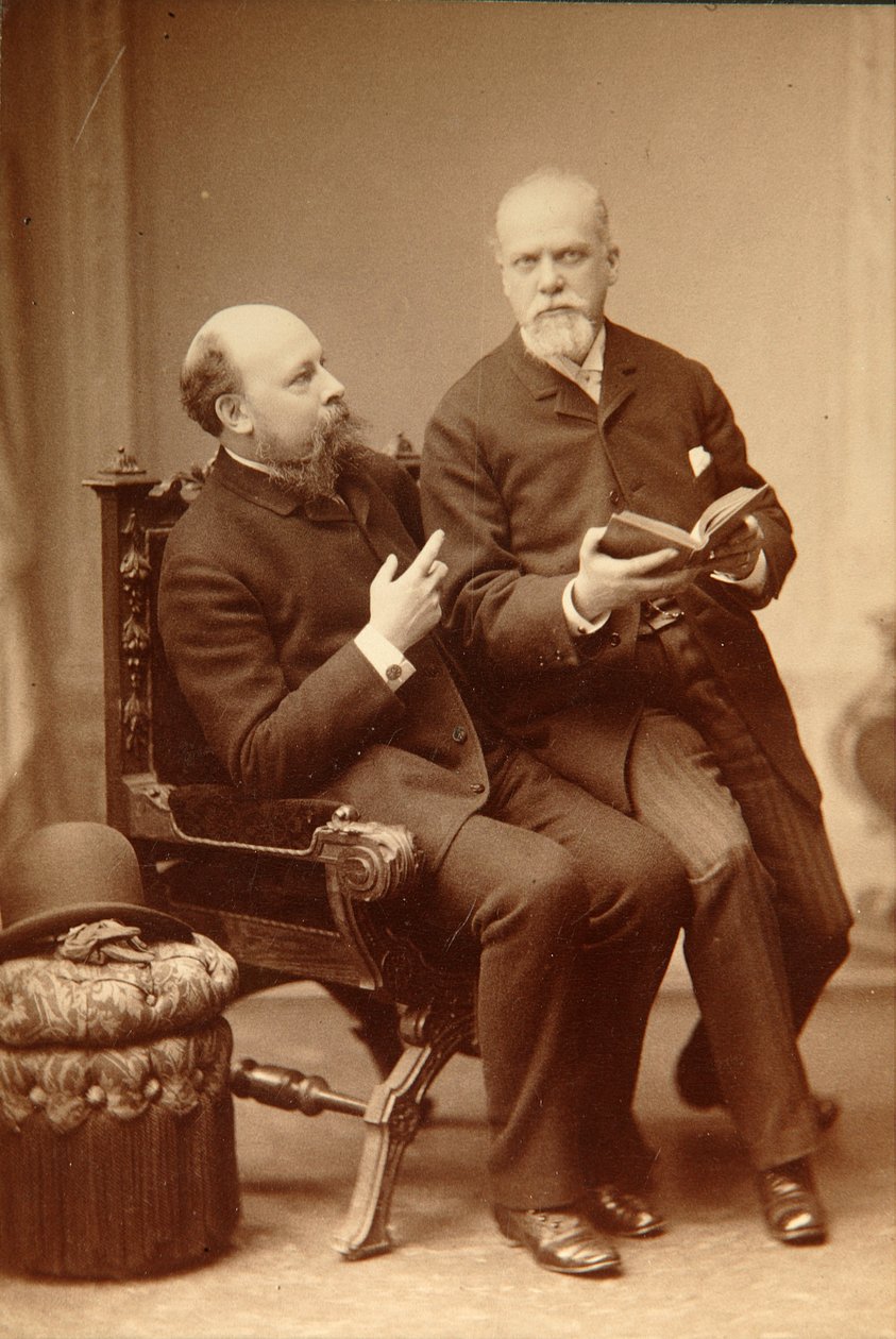 Pavel Vasziljevics Shukovsky művész (1846-1912) Alekszandr Onegin (Otto) történész Weimarban. Albumin Photo alkotó: Russian Photographer