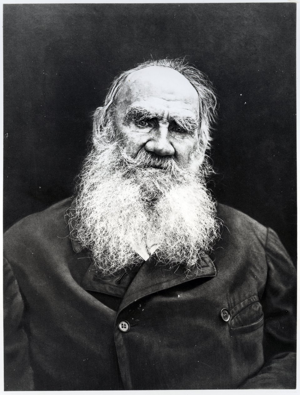 Leó Tolsztoj (fekete-fehér fotó) alkotó: Russian Photographer