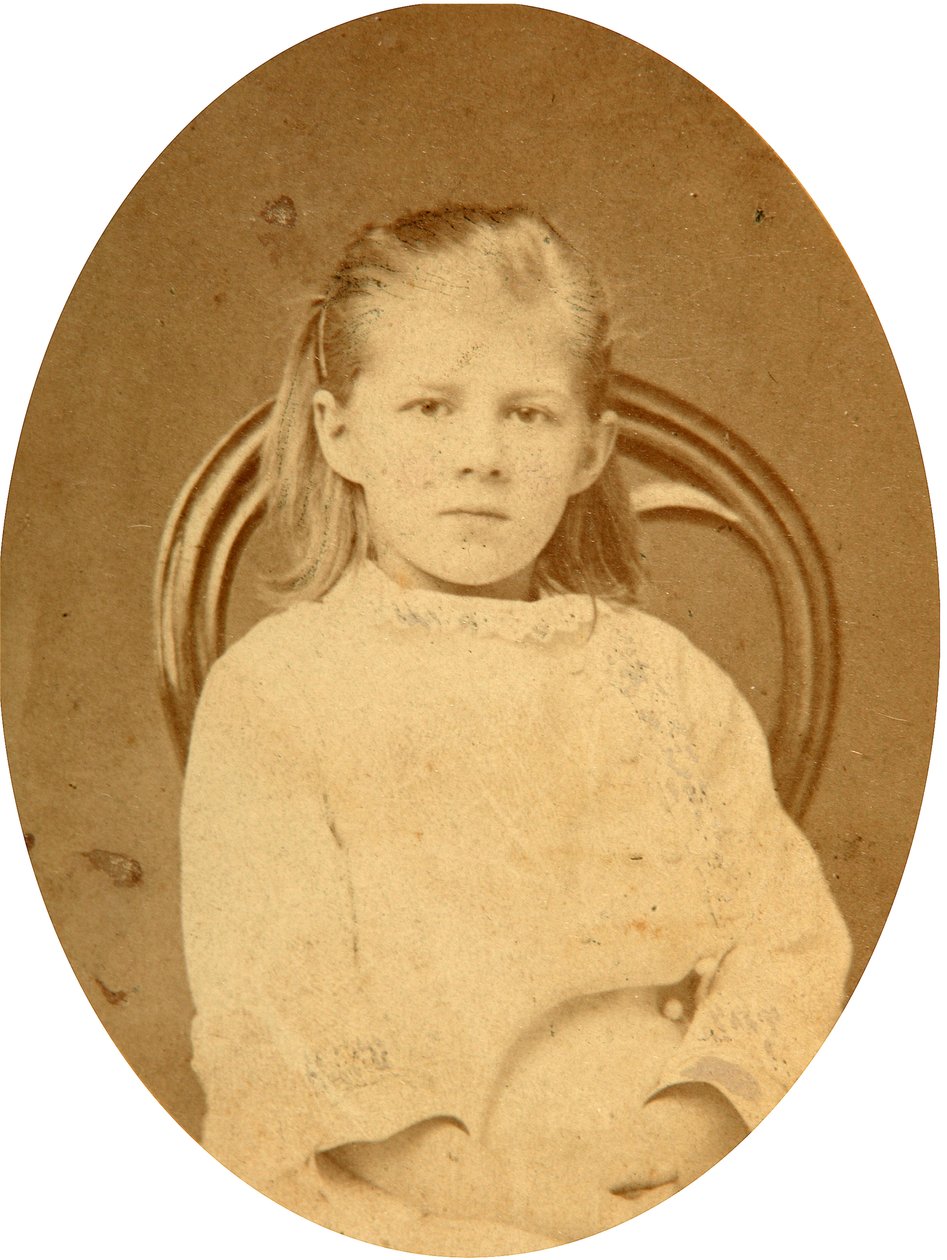 Portré Ljubov F. Dosztojevszkaja (1869-1926), a szerző, Fjodor Mihajlovics Dosztojevszkij (Fyodor, Fiodor Dosztojevszkij, Dosztojevszkij, Dosztojevszkij) lánya (1821-1881). Albumin Photo alkotó: Russian Photographer