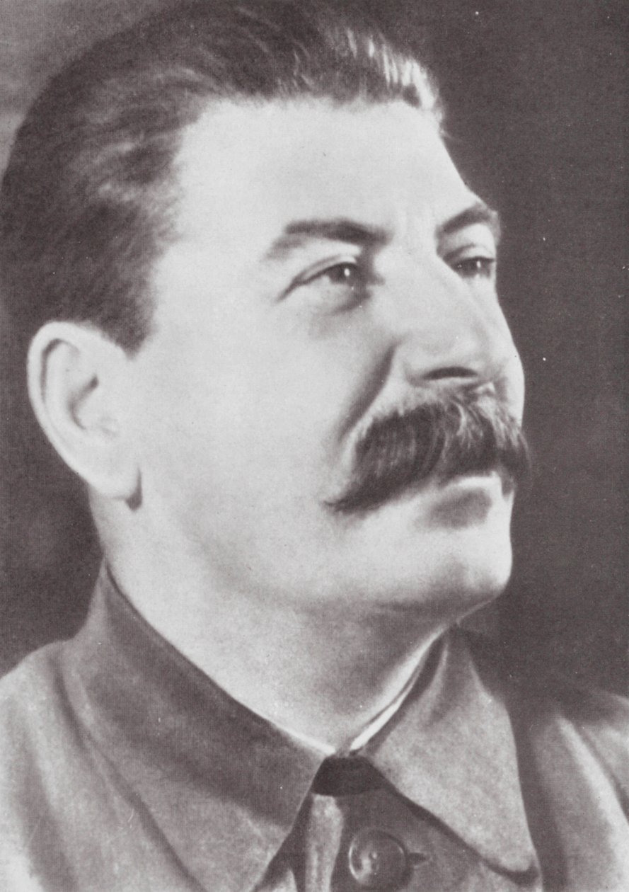 Sztálin portréja (fekete-fehér fotó) alkotó: Russian Photographer