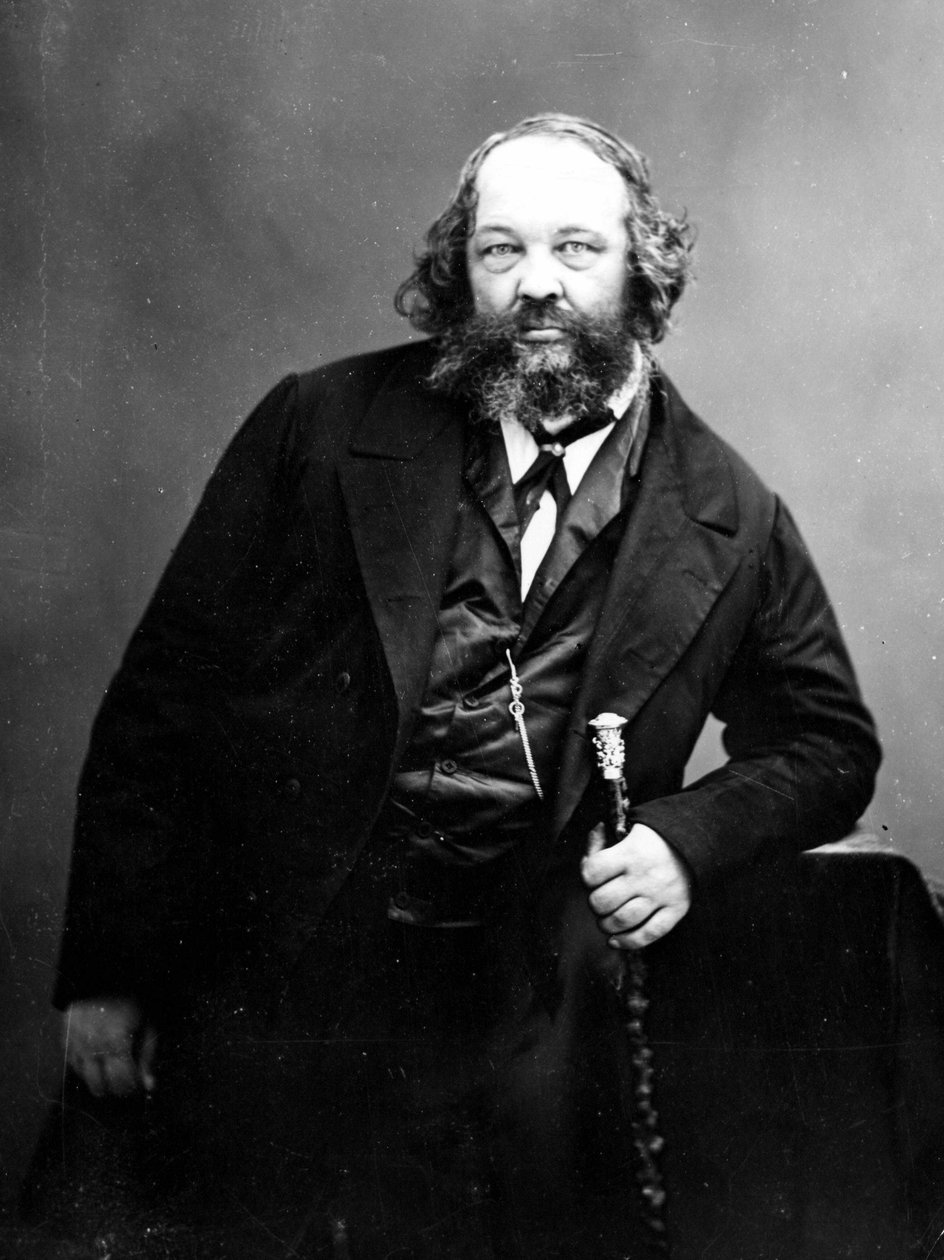 Michail Bakunin (1814-1876), orosz anarchista forradalmár (1814-1876) portréja. Fényképezés. alkotó: Russian Photographer