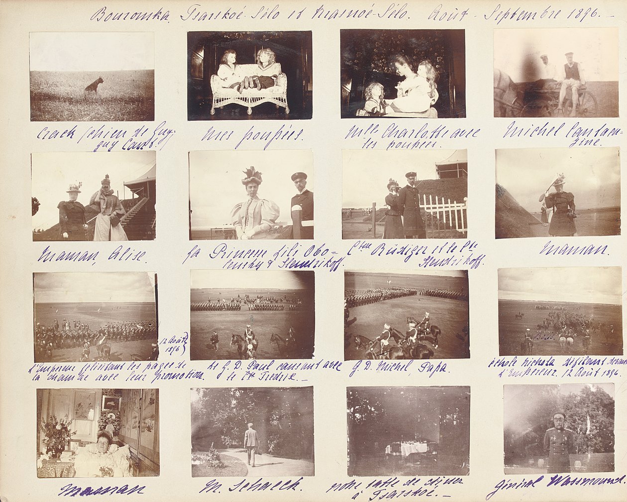 Az orosz császári család, oldal egy fényképalbumból, 1897-99 körül (f/w fotó) (lásd még: 487673-80) alkotó: Russian Photographer