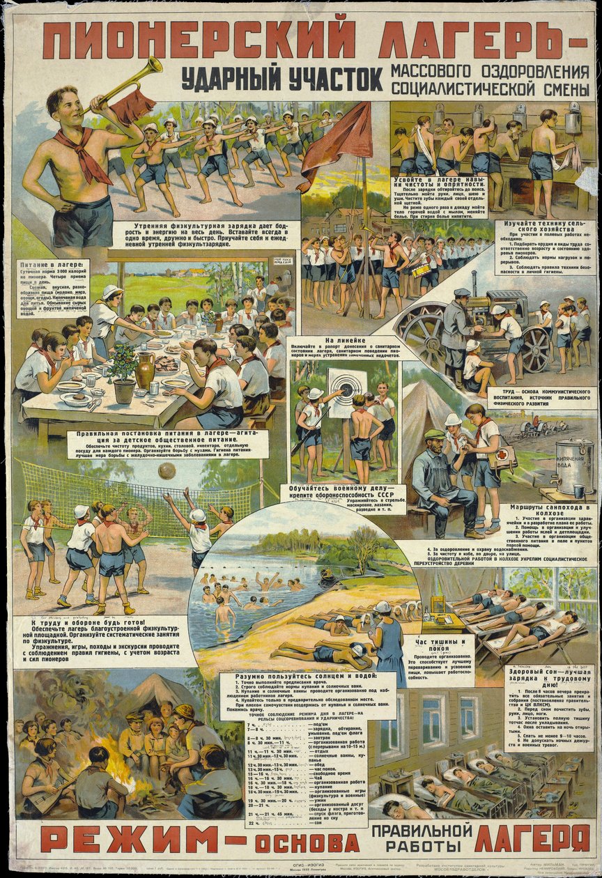 Tevékenységek a szovjet ifjú úttörők nyári táborában alkotó: Russian School