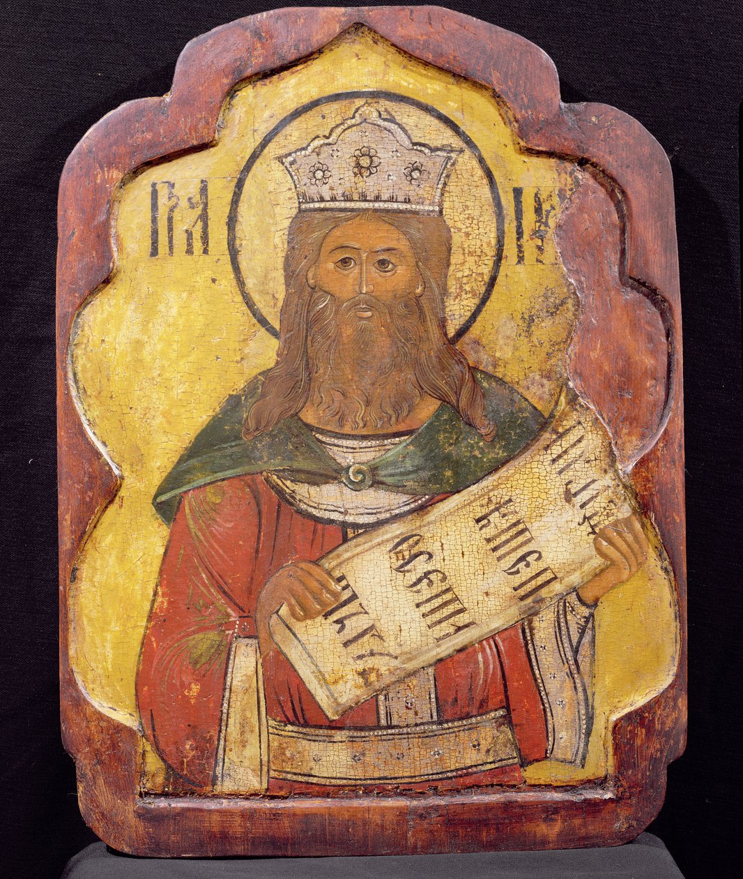 Dávid király, ikon, ukrán (tempera a panelen) alkotó: Russian School