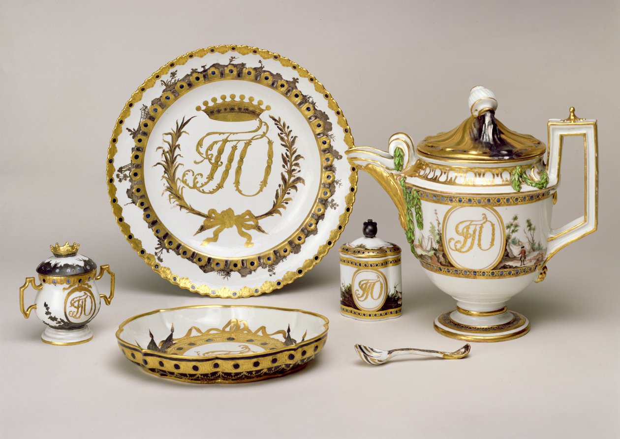 Orlov-tea a császári porcelángyárból, Szentpétervár, 1765 körül (porcelán) (lásd még: 74497) alkotó: Russian School