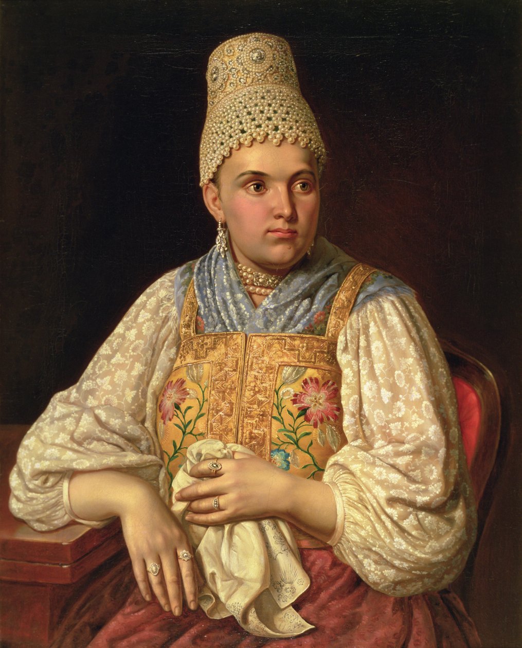 Anna Petrovna Filatova portréja, 1840 körül (74387 pár) alkotó: Russian School