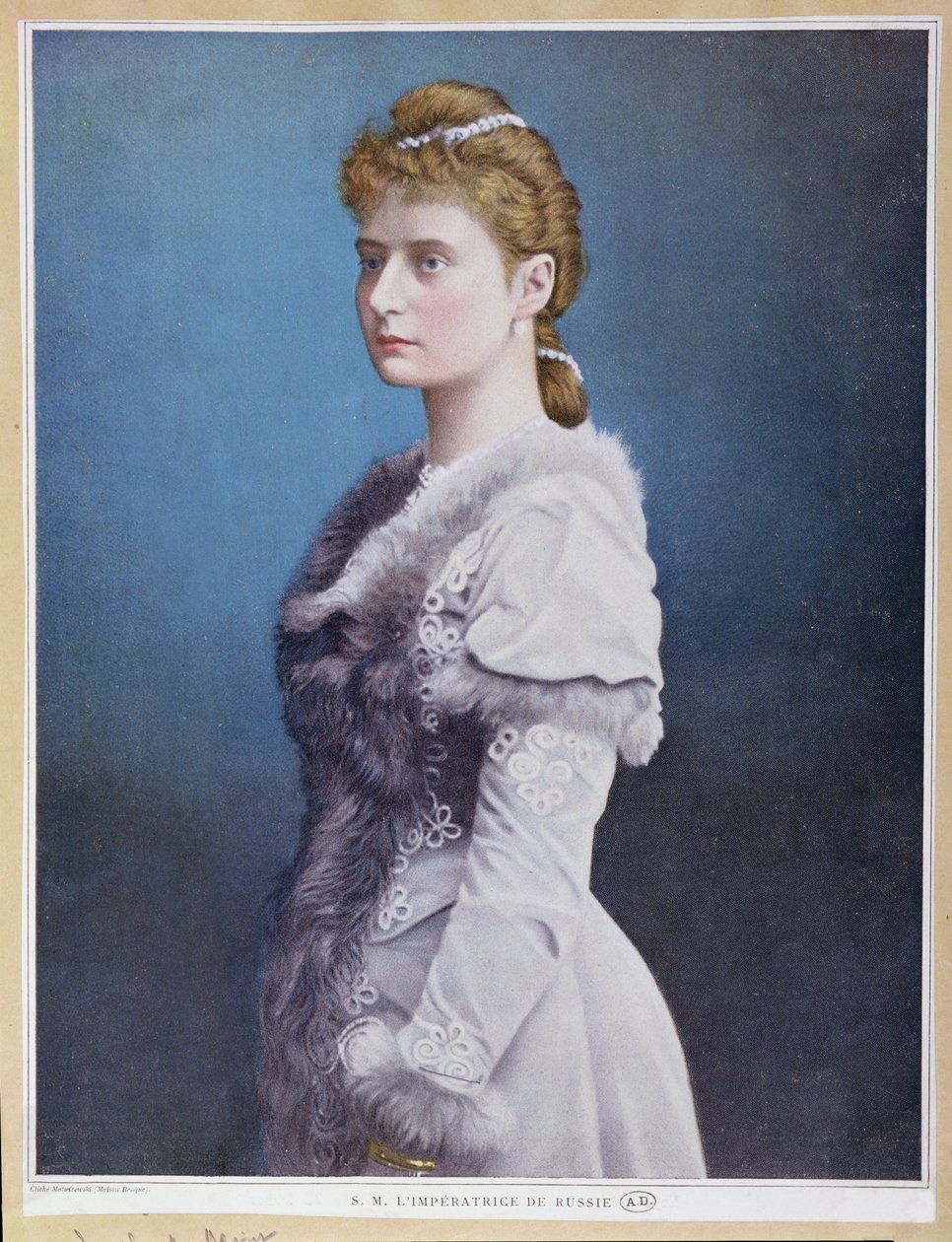 Alexandra Fedorovna cárnő (1872-1918) portréja 1898 körül alkotó: Russian School