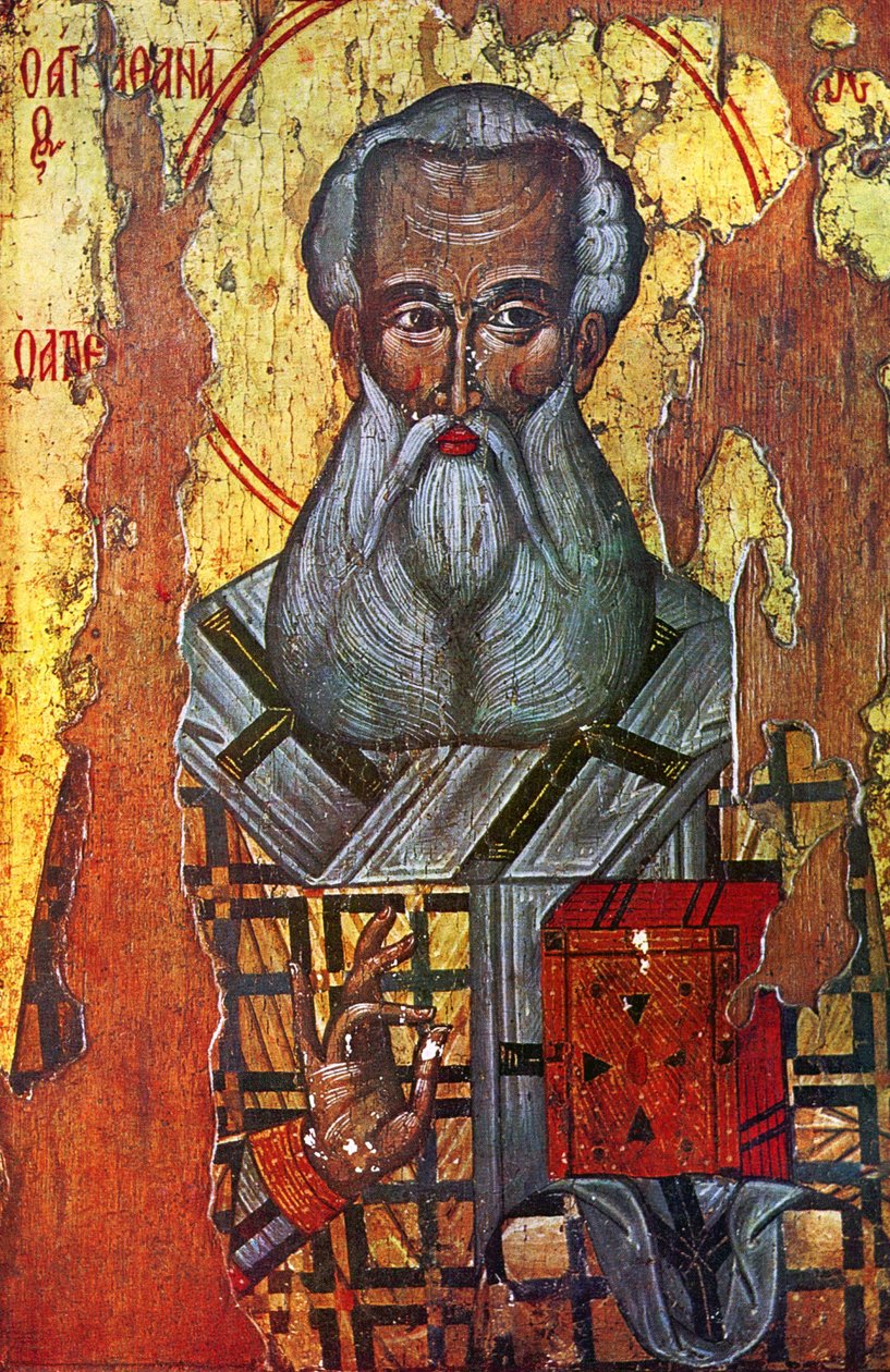 Alexandriai Szent Athanáz (olaj és arany, fa) alkotó: Russian School